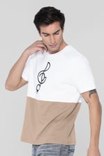 Cut & Sew Colour Block T-Shirt