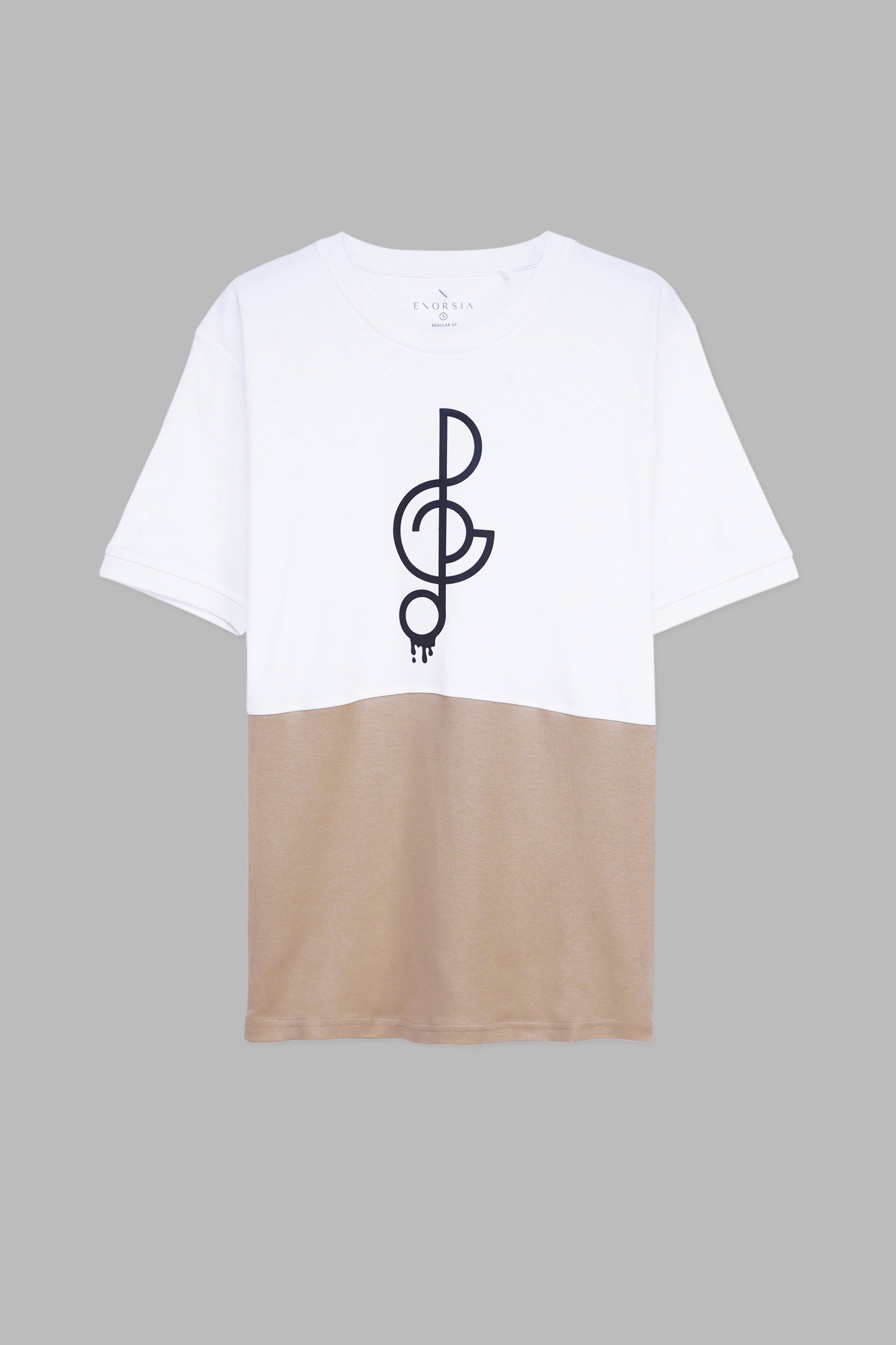 Cut & Sew Colour Block T-Shirt