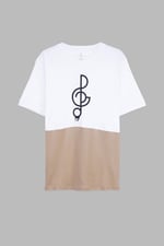 Cut & Sew Colour Block T-Shirt