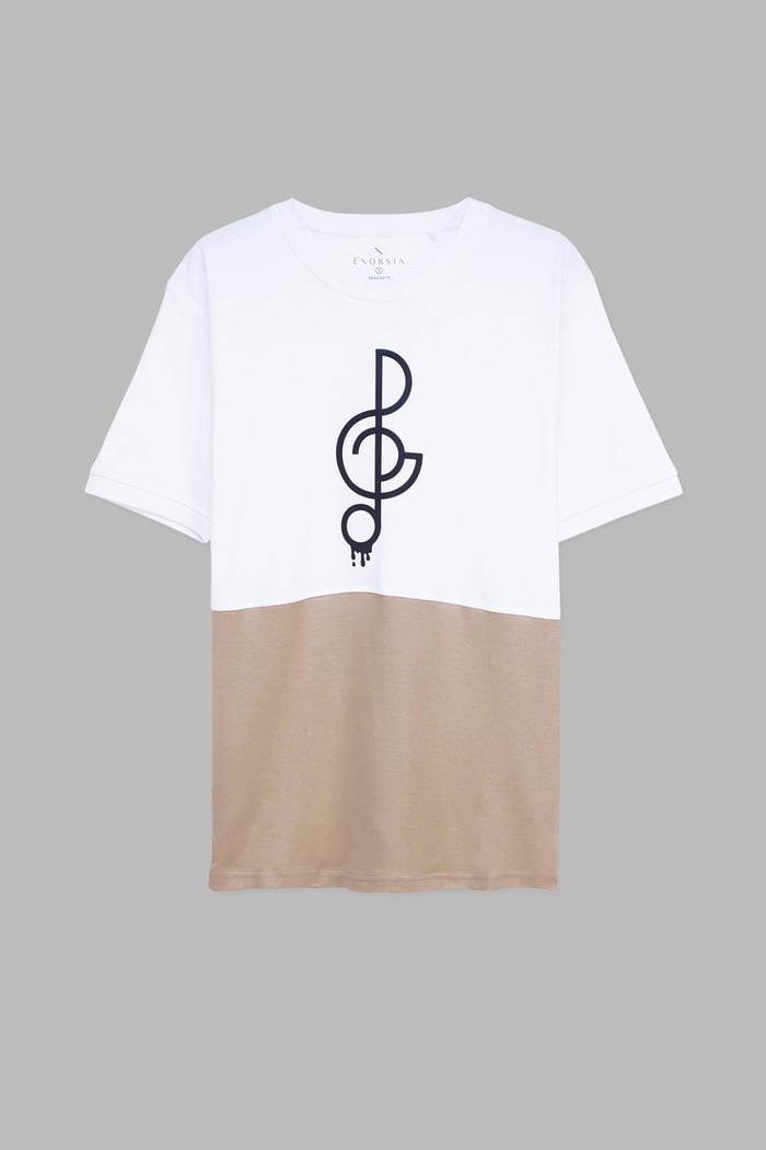 Cut & Sew Colour Block T-Shirt