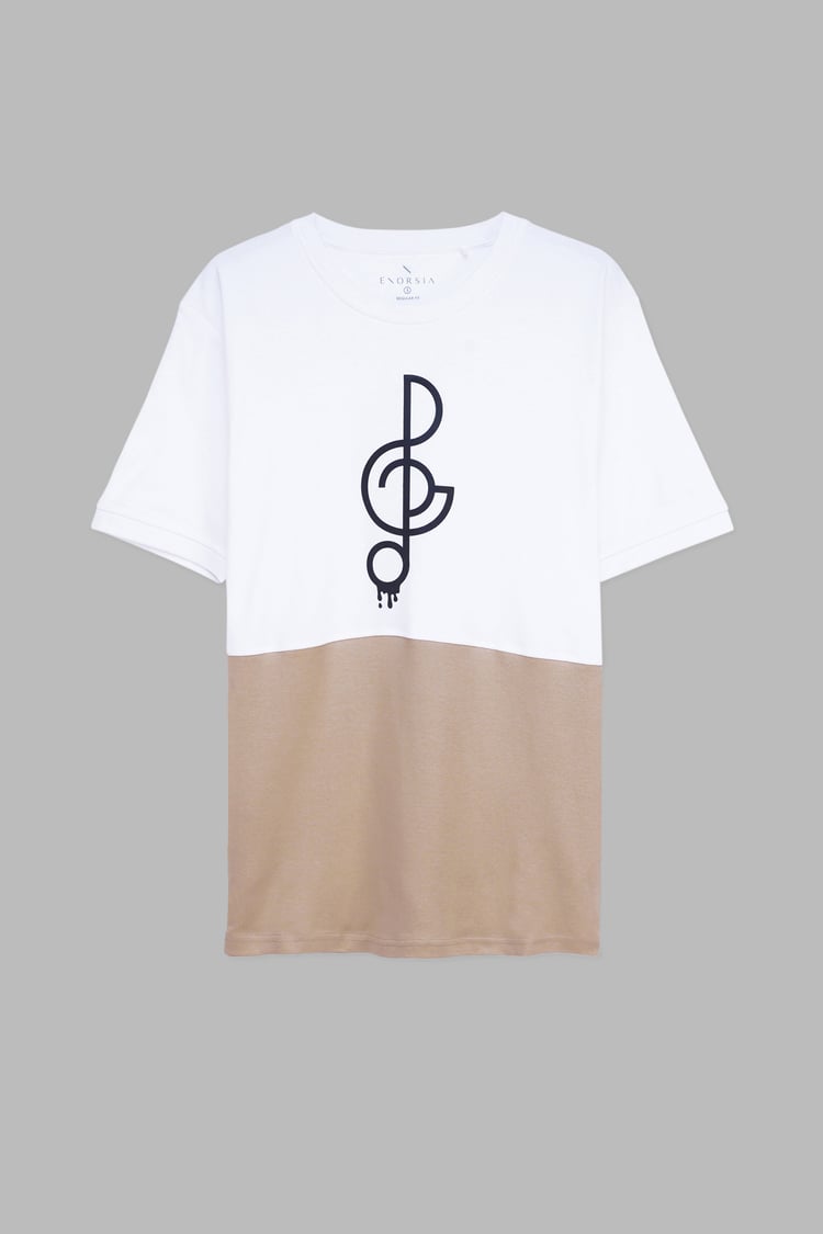 Cut & Sew Colour Block T-Shirt