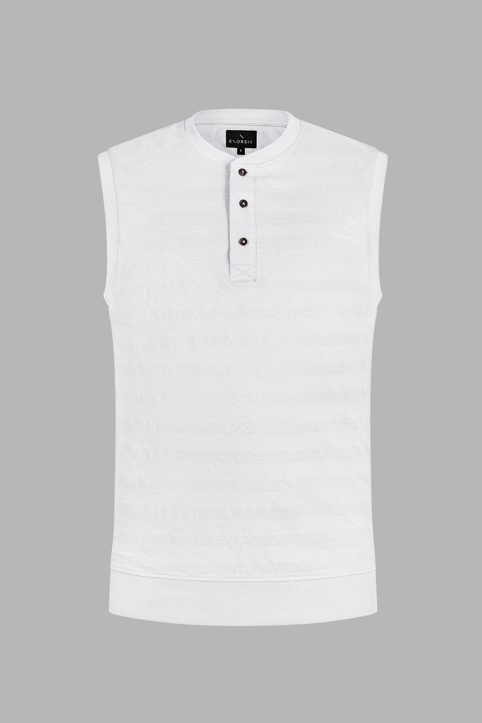 Sleeveless Henley Vest Top