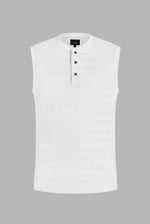 Sleeveless Henley Vest Top