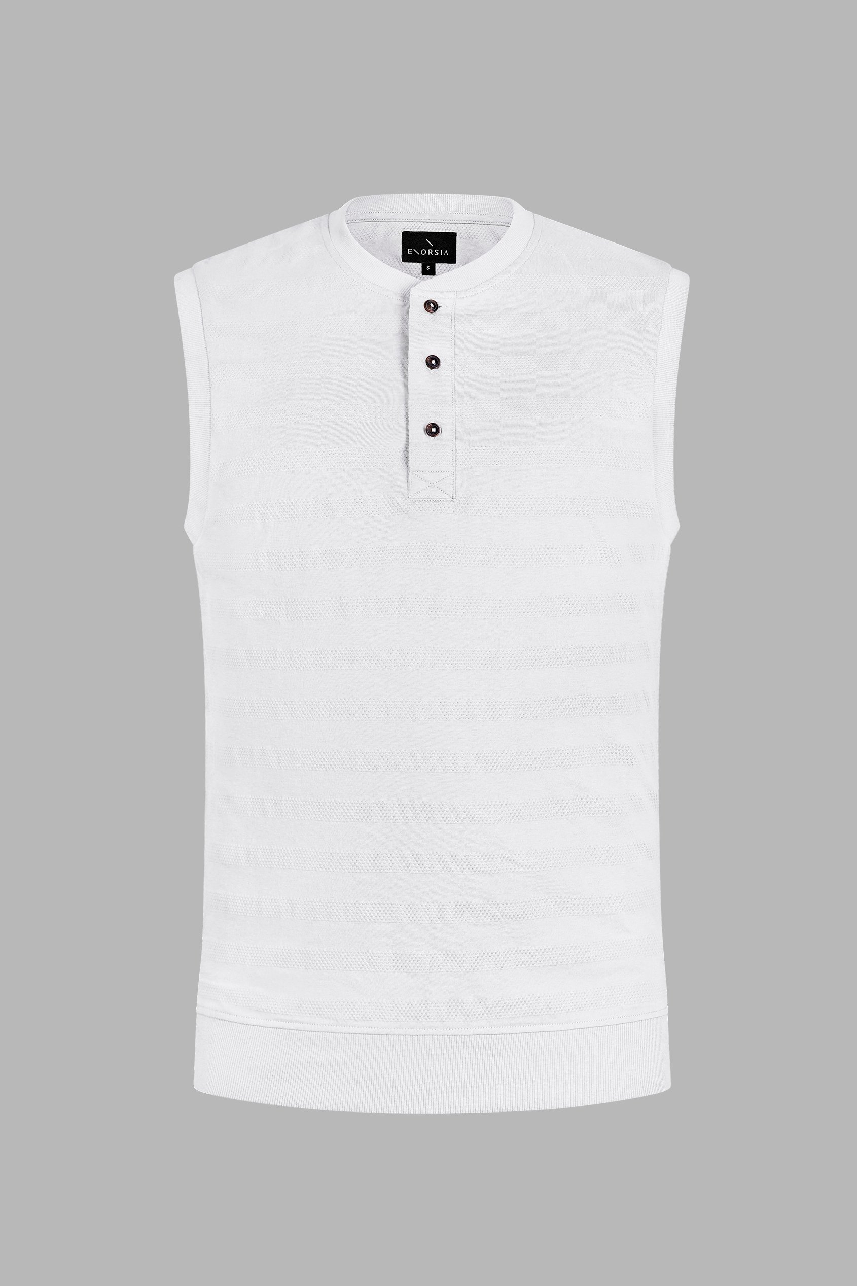 Sleeveless Henley Vest Top