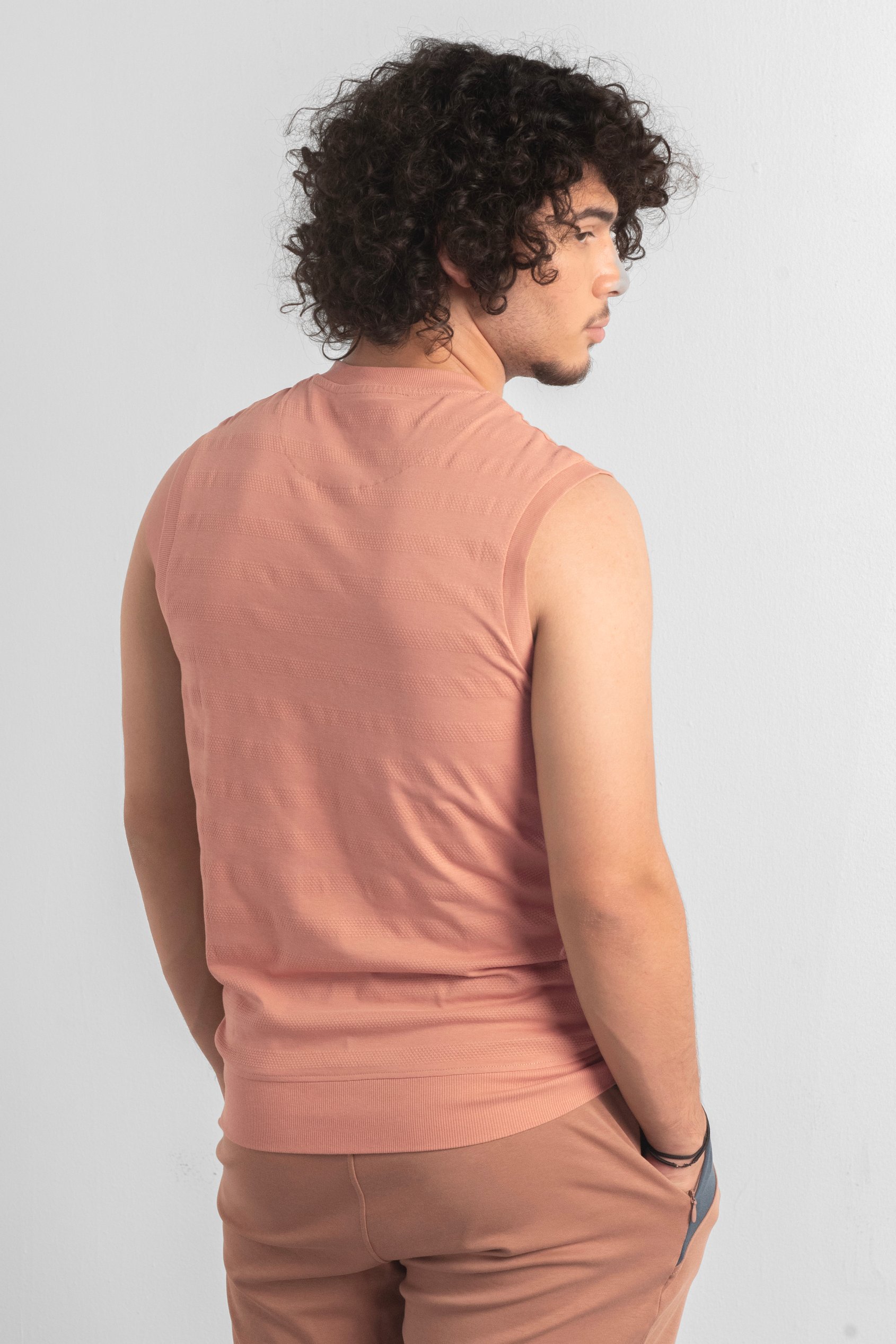 Sleeveless Henley Vest Top