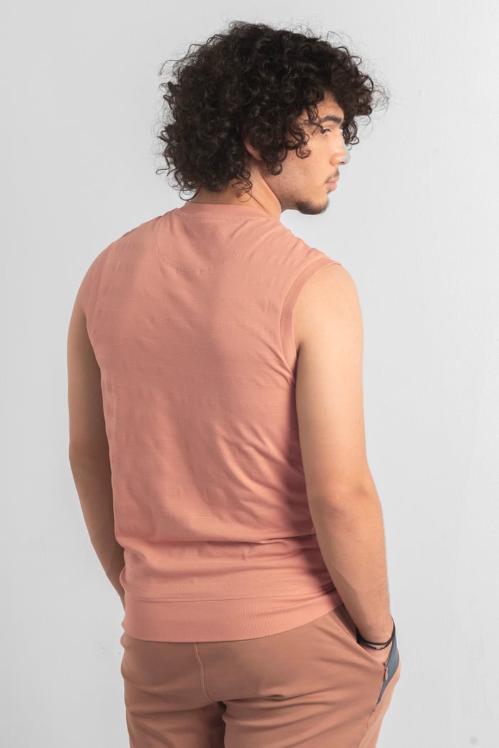 Sleeveless Henley Vest Top