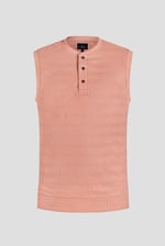 Sleeveless Henley Vest Top