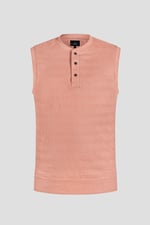 Sleeveless Henley Vest Top