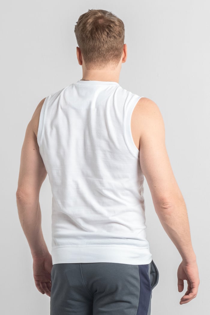 Sleeveless Henley Vest Top