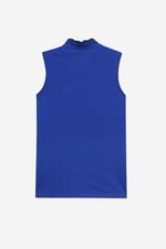 Womens Regular Fit Sleeveless Pique Polo