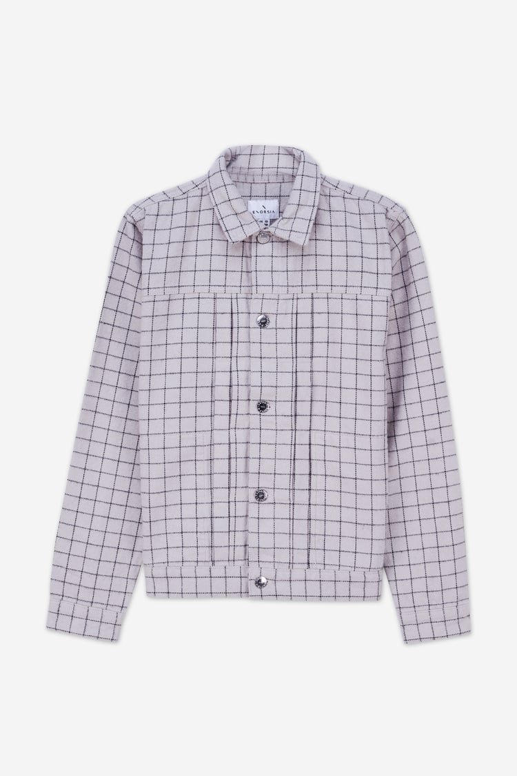 Womens Stripe Pattern Cropped Jacket