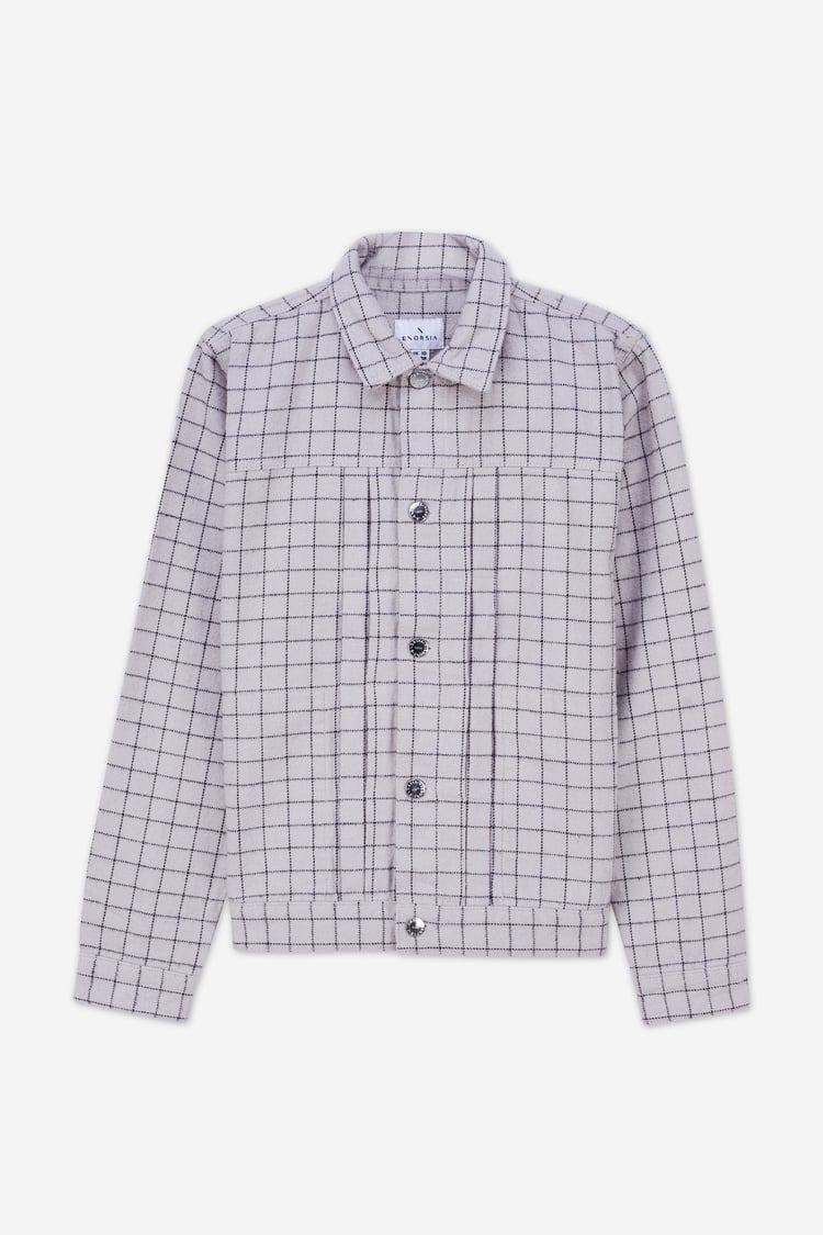 Womens Stripe Pattern Cropped Jacket