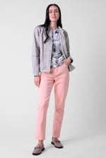 Womens Stripe Pattern Cropped Jacket