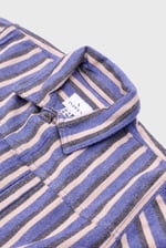 Womens Stripe Pattern Cropped Jacket