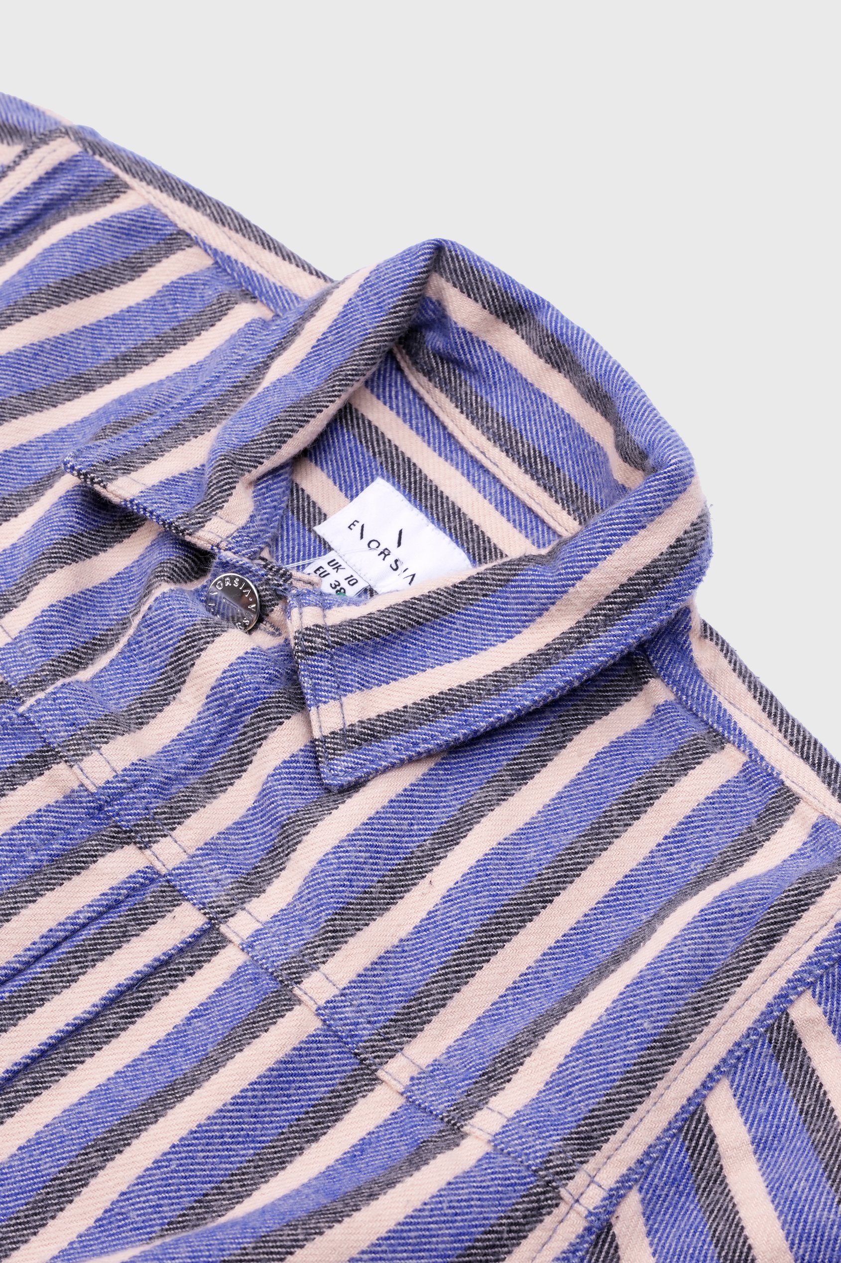 Womens Stripe Pattern Cropped Jacket