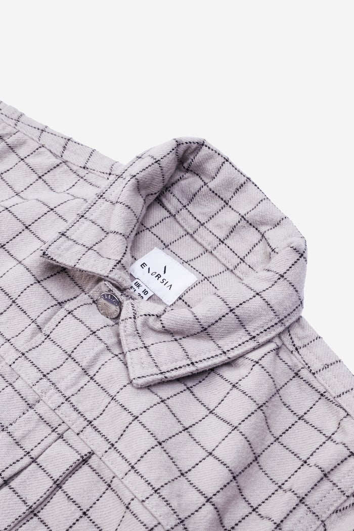 Womens Stripe Pattern Cropped Jacket