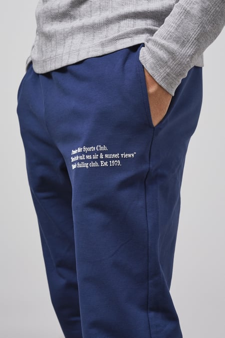 Navy Straight Leg Joggers