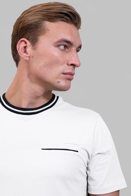 Mens White Twin Tipped T-Shirt