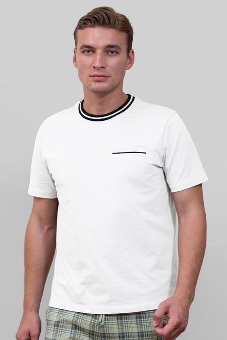 Mens White Twin Tipped T-Shirt