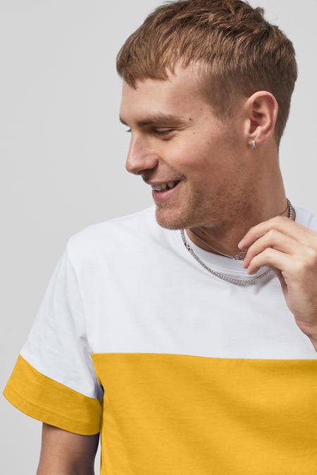 Yellow Colour Block T-Shirt