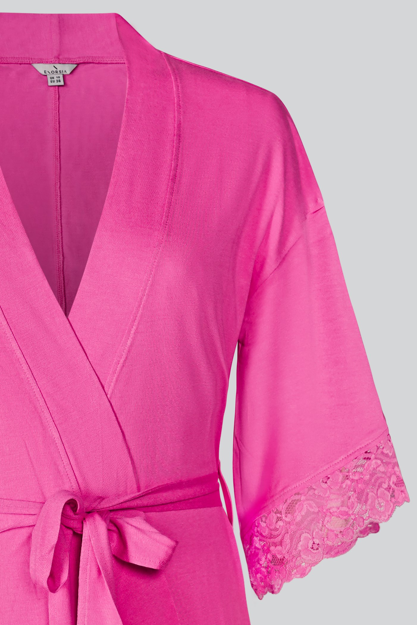 Soft Touch Viscose Lace Trim Robe