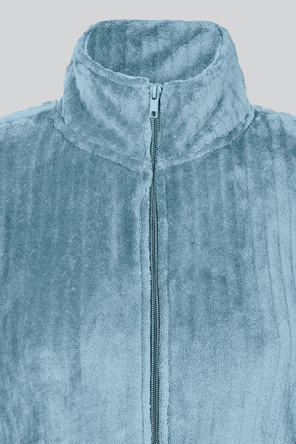 Supersoft Coral Fleece Zip Through Dressing Gown