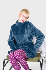 Supersoft Coral Fleece Zip Through Dressing Gown