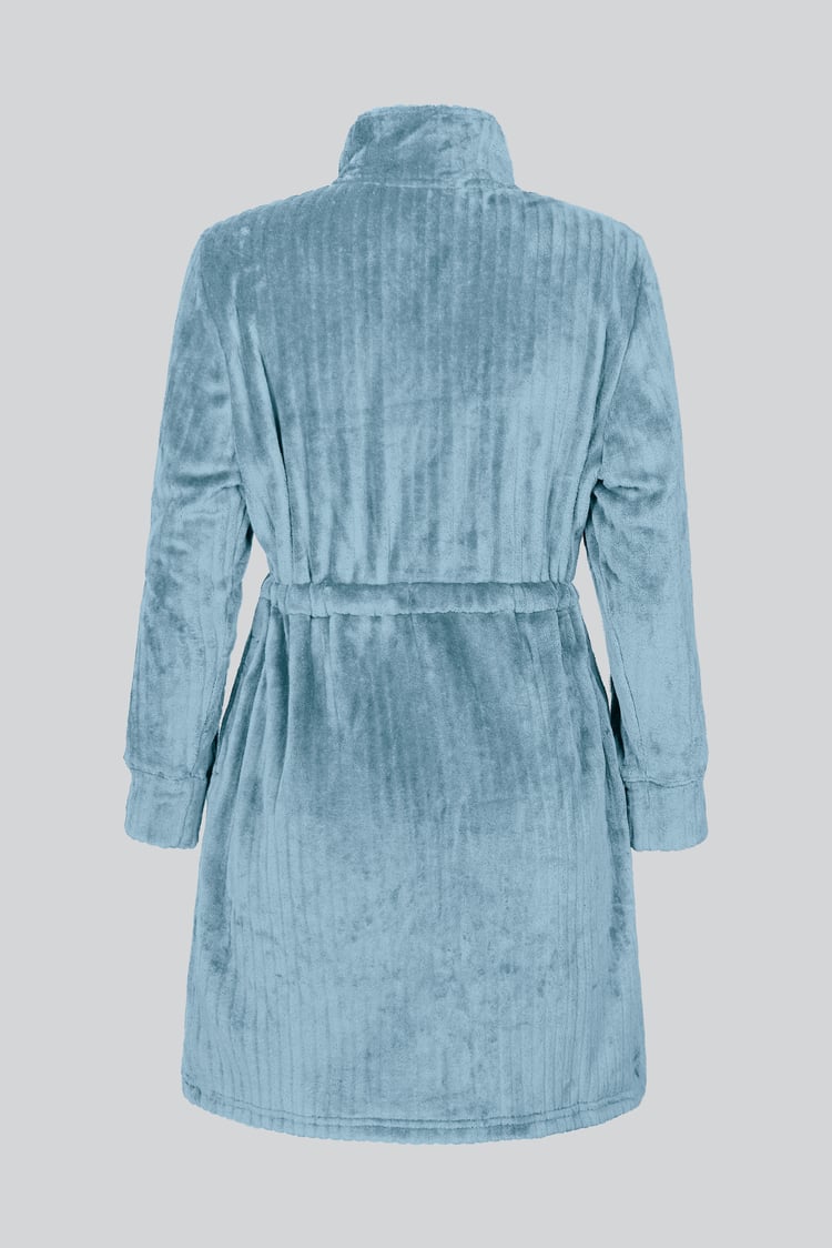 Supersoft Coral Fleece Zip Through Dressing Gown