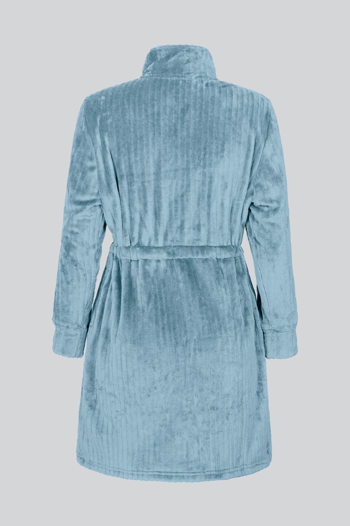 Supersoft Coral Fleece Zip Through Dressing Gown