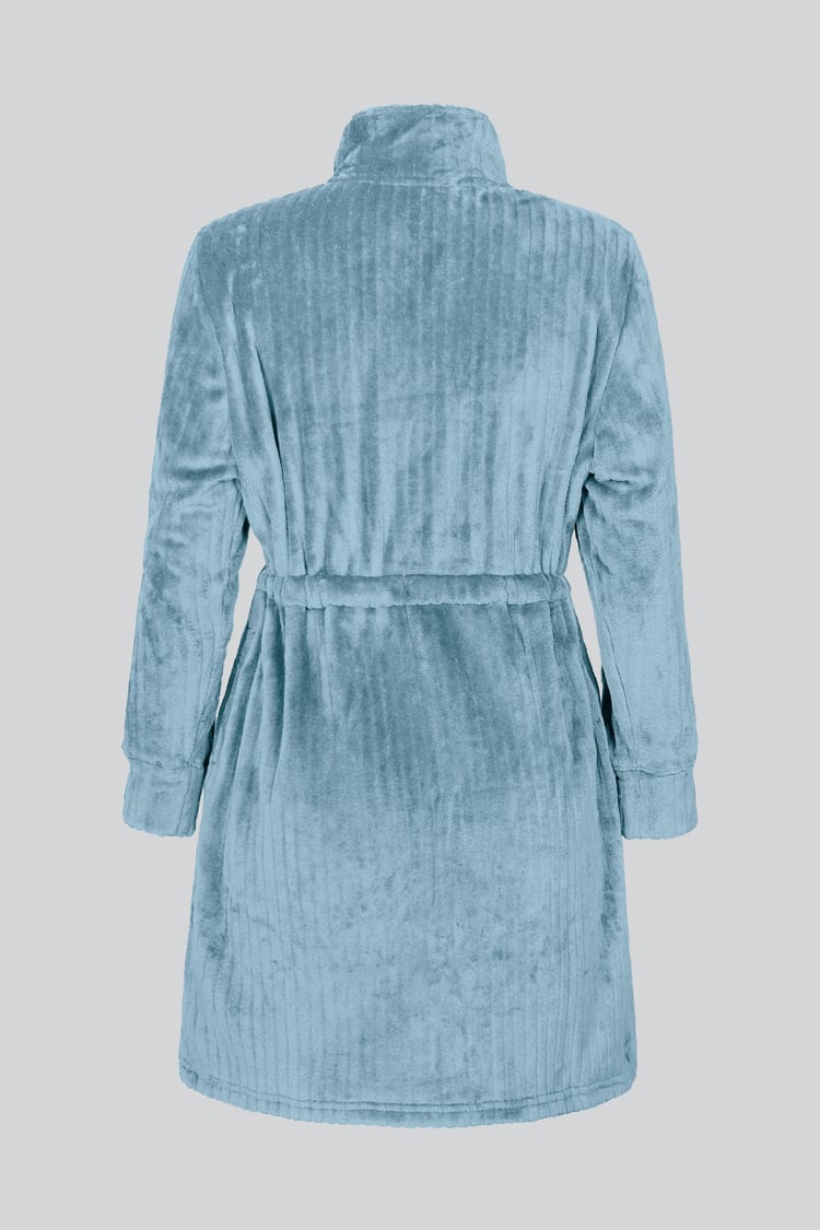 Supersoft Coral Fleece Zip Through Dressing Gown