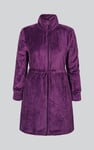 Supersoft Coral Fleece Zip Through Dressing Gown