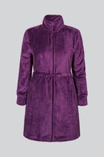 Supersoft Coral Fleece Zip Through Dressing Gown