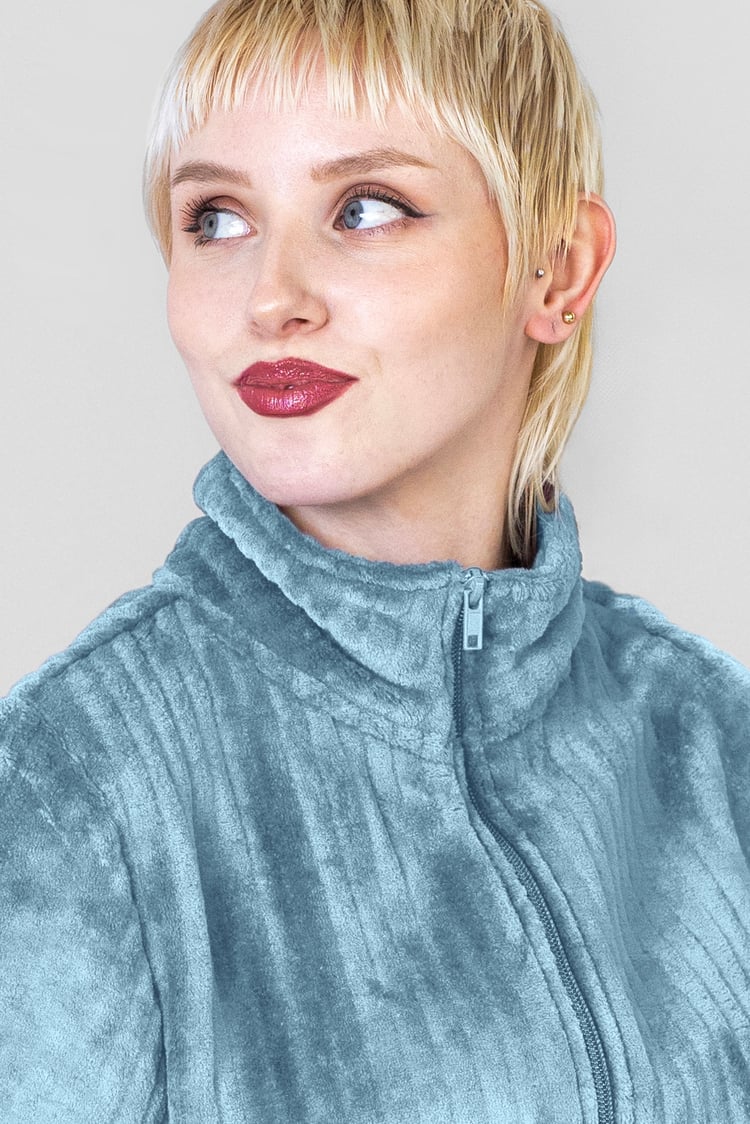 Supersoft Coral Fleece Zip Through Dressing Gown