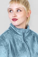 Supersoft Coral Fleece Zip Through Dressing Gown