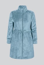 Supersoft Coral Fleece Zip Through Dressing Gown