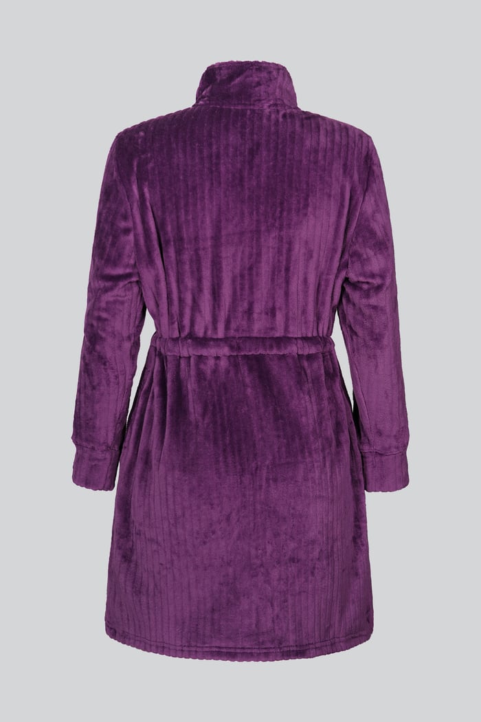 Supersoft Coral Fleece Zip Through Dressing Gown