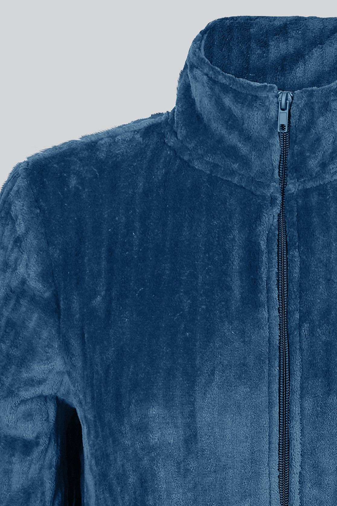 Supersoft Coral Fleece Zip Through Dressing Gown