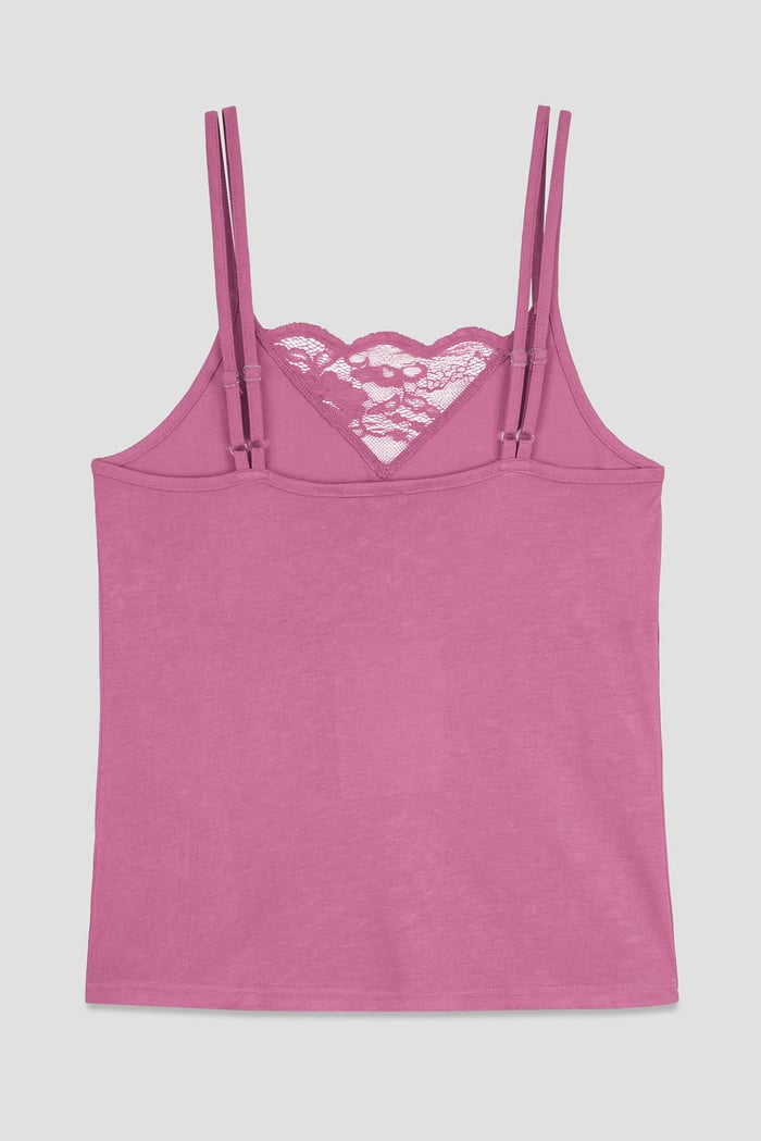 Shoulder Straps Lace Up Cami Set