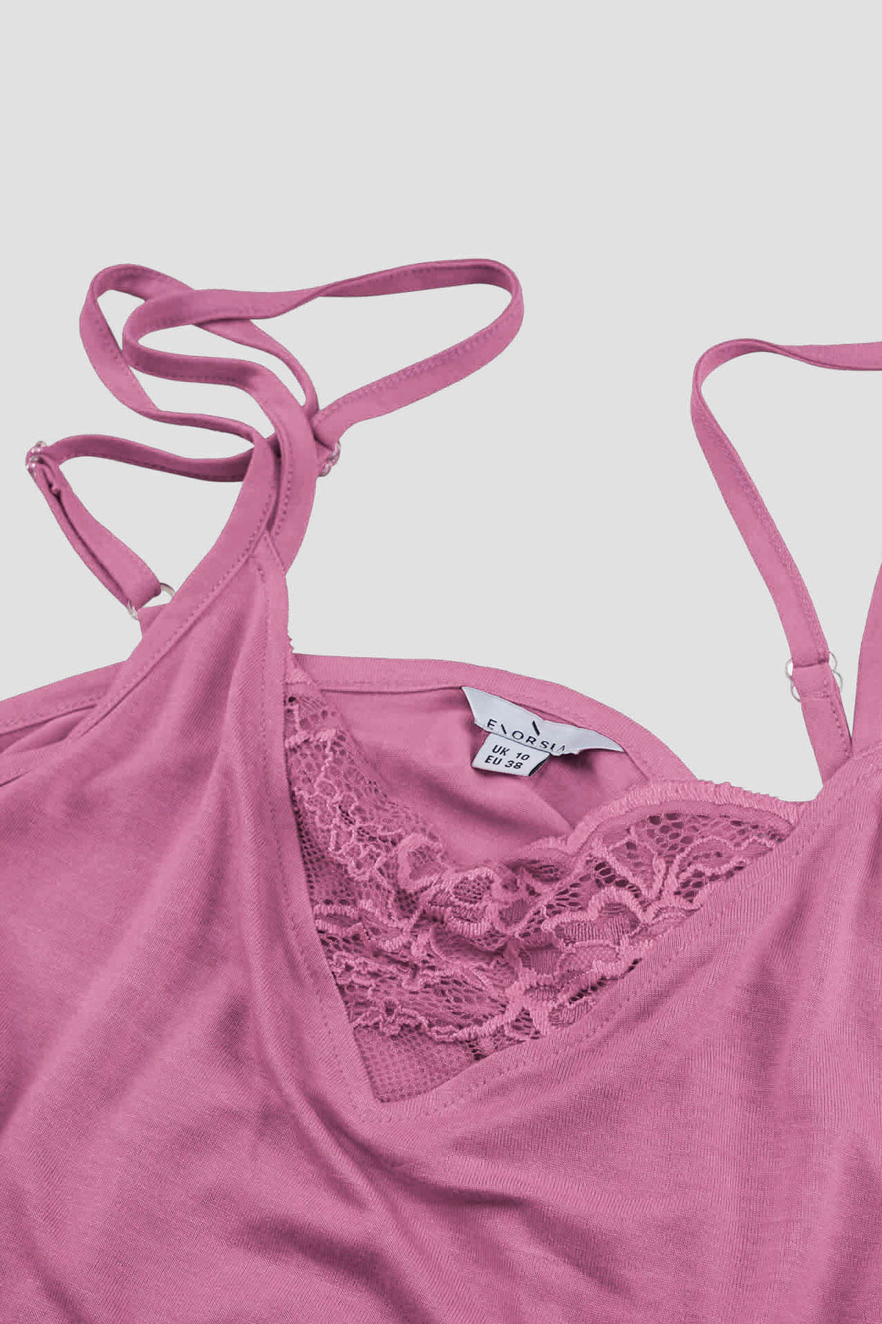 Shoulder Straps Lace Up Cami Set