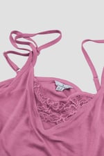 Shoulder Straps Lace Up Cami Set