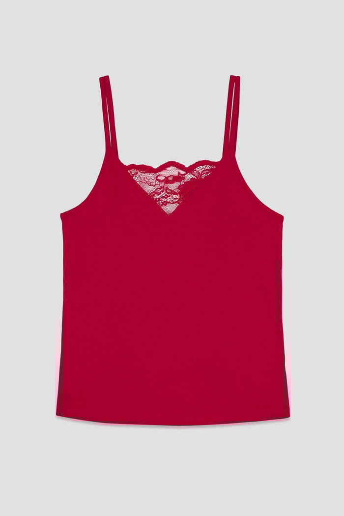 Shoulder Straps Lace Up Cami Set