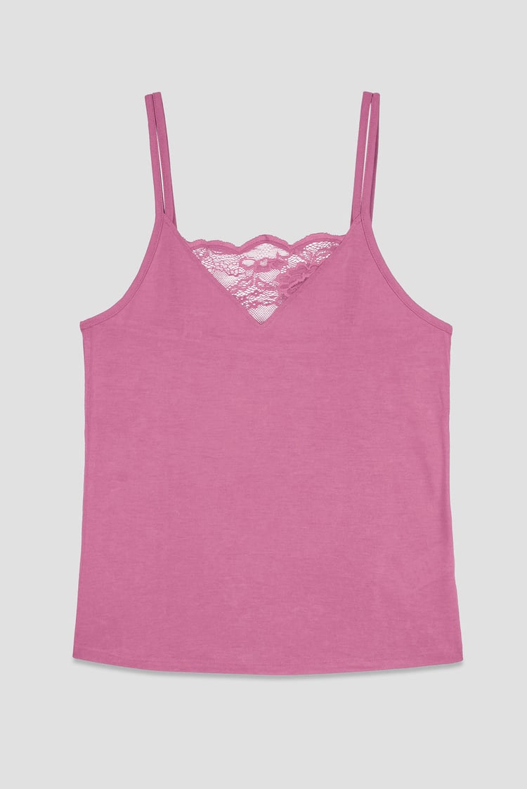 Shoulder Straps Lace Up Cami Set