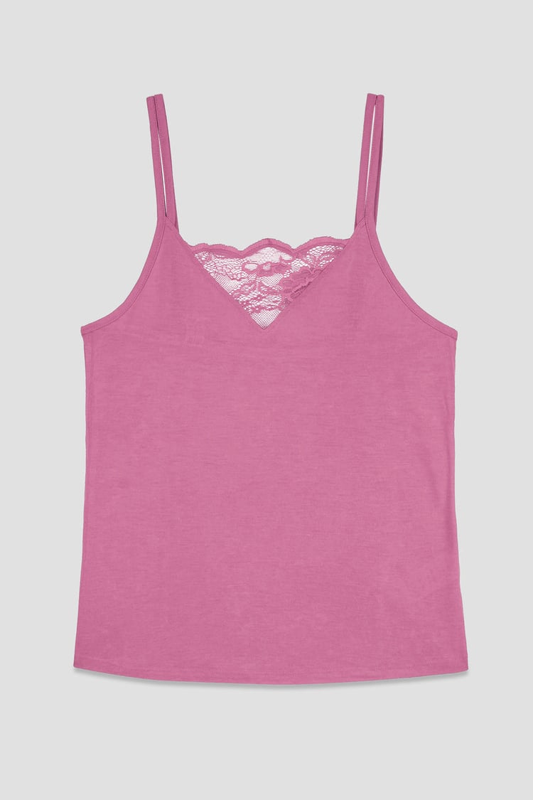 Shoulder Straps Lace Up Cami Set