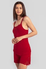 Shoulder Straps Lace Up Cami Set