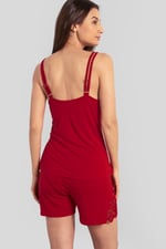 Shoulder Straps Lace Up Cami Set