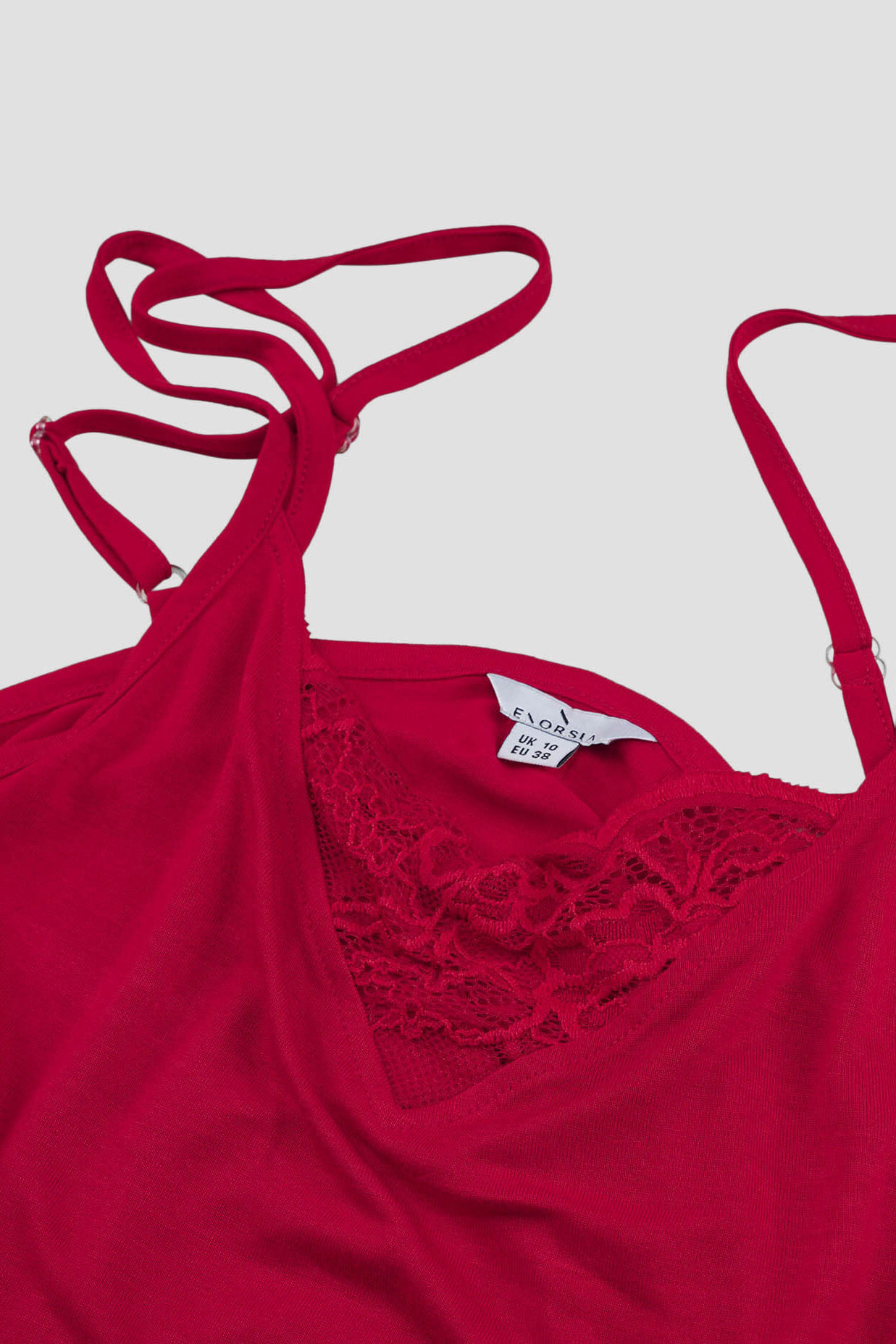 Shoulder Straps Lace Up Cami Set