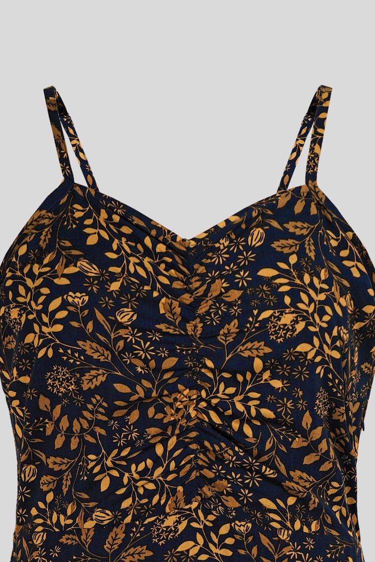 Women's Cami Mini Dress with Ruched Front