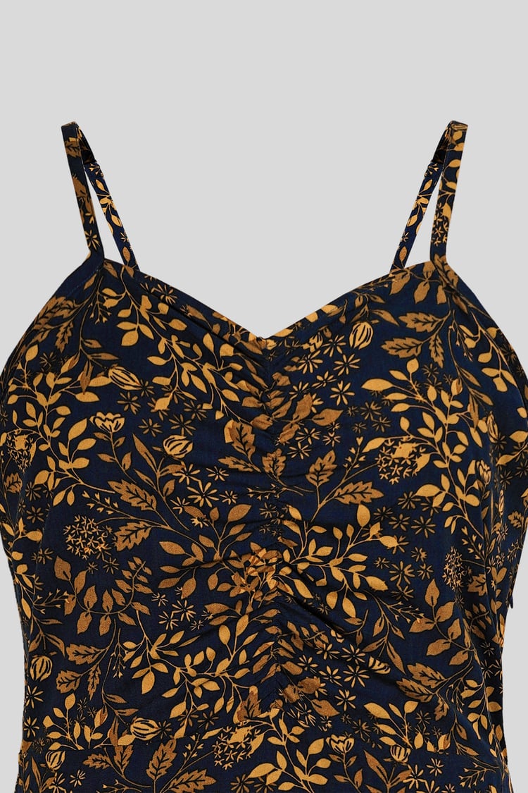 Women's Cami Mini Dress with Ruched Front