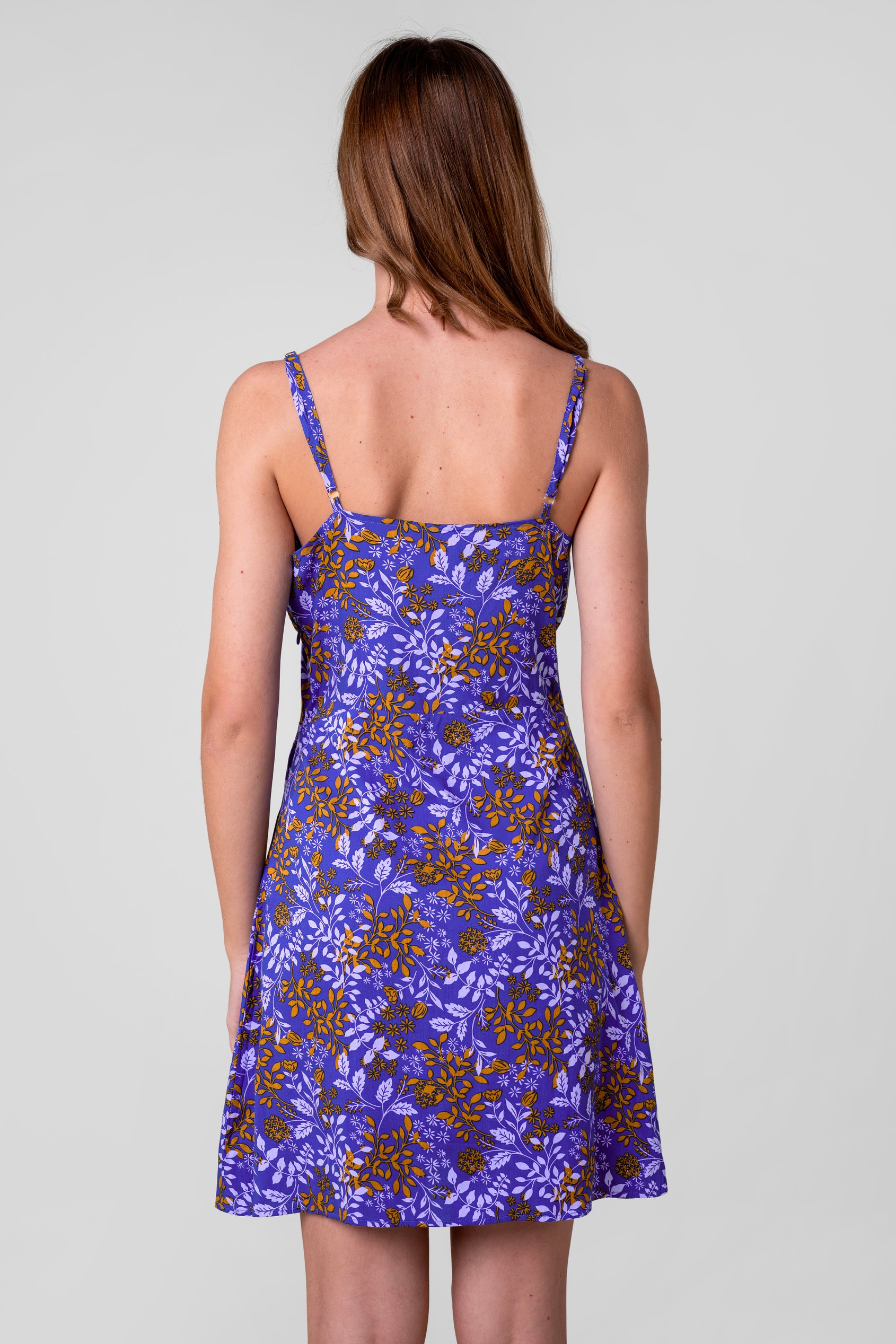 Women's Cami Mini Dress with Ruched Front