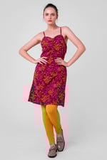 Women's Cami Mini Dress with Ruched Front